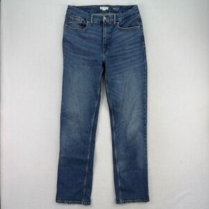 Good American Good Icon Blue Straight Leg Jeans, Size 10/30